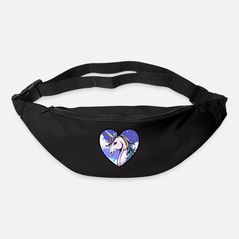 Einhorn - Gürteltasche - Schwarz