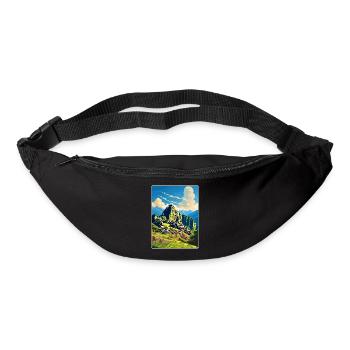 Machu Picchu Peru Reise Poster Souvenir Farbe WPA - Gürteltasche - Schwarz - Vorne