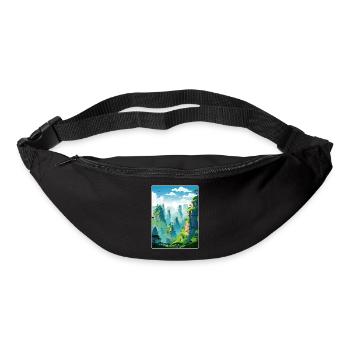 Zhangjiajie Chine Voyage Affiche Peinture Souvenir WPA - Sac banane - noir - Devant