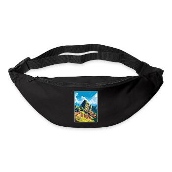 Machu Picchu Peru Reise Poster Souvenir Farbe WPA - Gürteltasche - Schwarz - Vorne
