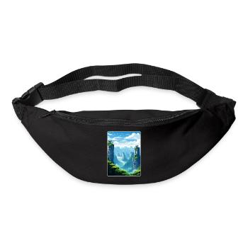 Zhangjiajie Chine Voyage Affiche Peinture Souvenir WPA - Sac banane - noir - Devant