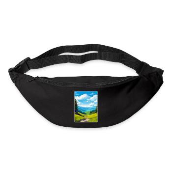 Affiche de voyage du parc national des Great Smoky Mountains - Sac banane - noir - Devant
