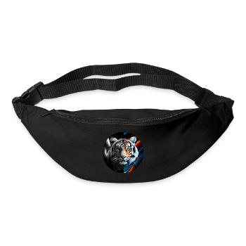 La force sauvage et libre du tigre - Sac banane - noir - Devant