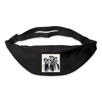 Freunde Tusche Porträt - Gürteltasche - Schwarz - Vorne