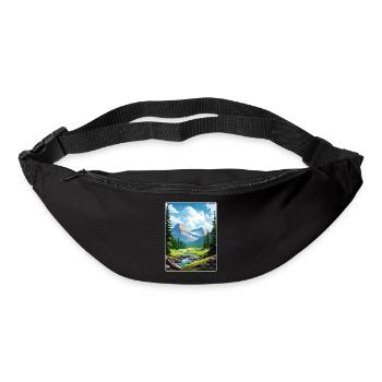 Gletscher-Nationalpark Reiseposter Souvenir WPA - Gürteltasche - Schwarz - Vorne