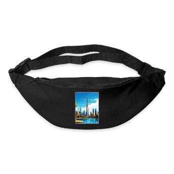 Dubai United Arab Emirates Travel Poster Souvenir - Bum bag - black - Front