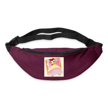 Poules Élevage de poulets - COUCHAGE AU LIT - Sac banane - bordeaux  - Devant