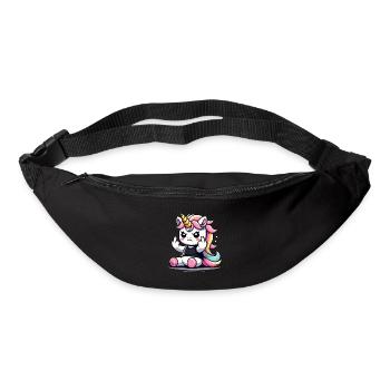 Rebellious Unicorn Flipping Off - Bum bag - black - Front