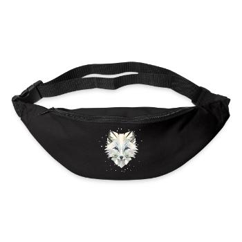 Magical arctic fox in geometric elegance - Bum bag - black - Front