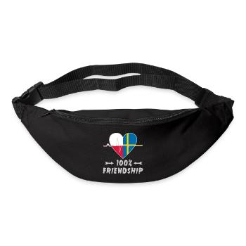100 % amitié entre la Pologne et la Suède - Sac banane - noir - Devant