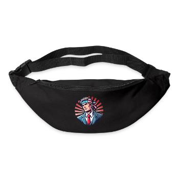 Patriotic Hero with Flag Headband - Bum bag - black - Front