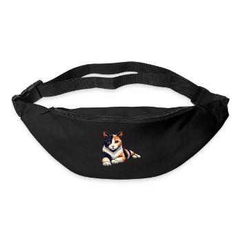 Relaxed Calico Cat Illustration - Bum bag - black - Front