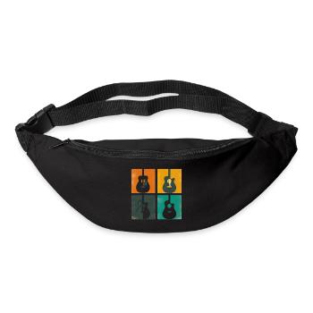 Vintage Guitar Pick Guitarist Gift - Bum bag - black - Front