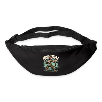 Muay Thai Tiger Boxe thaïlandaise Boxe Cadeau - Sac banane - noir - Devant