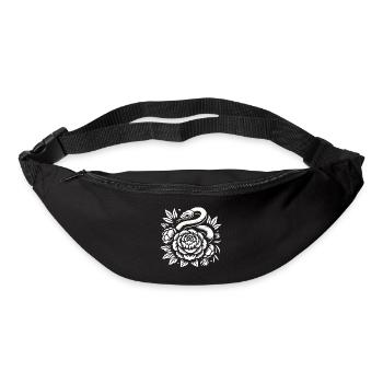 Elegantes Schlangenflorales Vektor-Design - Gürteltasche - Schwarz - Vorne
