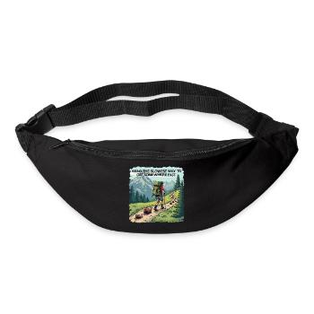Wandern In Den Bergen Lustiges Shirt Für Wanderer - Gürteltasche - Schwarz - Vorne