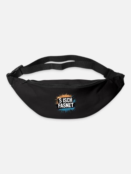 S Isch Fasnet - Karneval Fasching Spruch - Gürteltasche - Schwarz