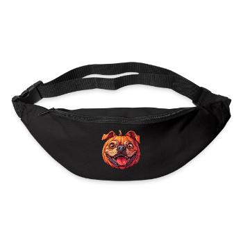 Citrouille Chien Halloween Chien Citrouille - Sac banane - noir - Devant