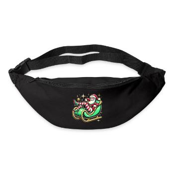 Sassy Santa Lounging on Sleigh - Bum bag - black - Front