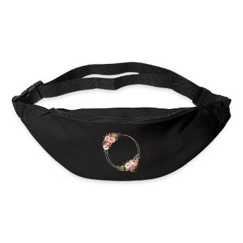 Rustic flower wreath, customizable - Bum bag - black - Front