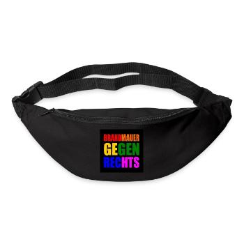 brandmauer gegen rechts - Gürteltasche - Schwarz - Vorne