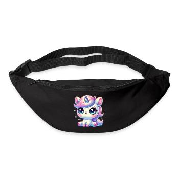 Super Cute Kawaii Baby Unicorn - Gürteltasche - Schwarz - Vorne