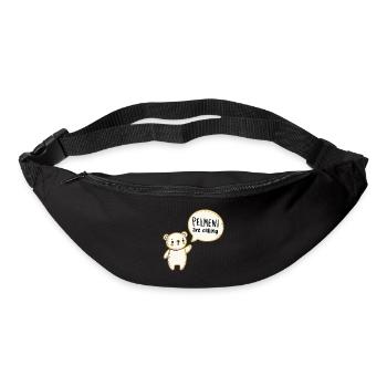 Pelmeni rufen süßer Bär Gold Geschenk - Gürteltasche - Schwarz - Vorne