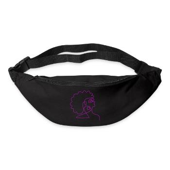 Linie Kunst Frau Afro Minimalistisch - Gürteltasche - Schwarz - Vorne