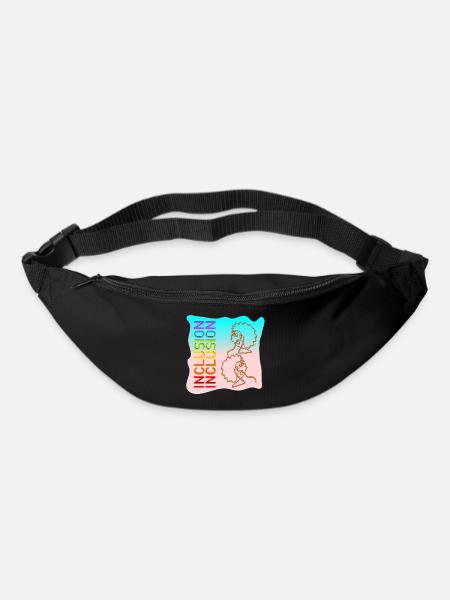 INKLUSION VIELFALT LINIENZEICHNUNGEN - Gürteltasche - Schwarz