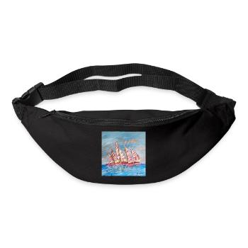Farbige Segelregatten - Gürteltasche - Schwarz - Vorne