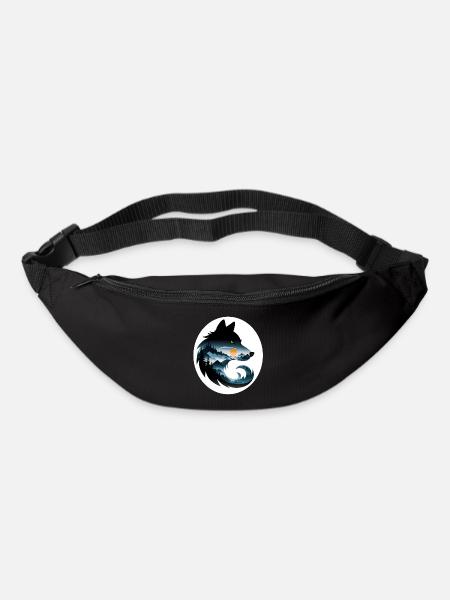 Wolf Landschaft - Gürteltasche - Schwarz