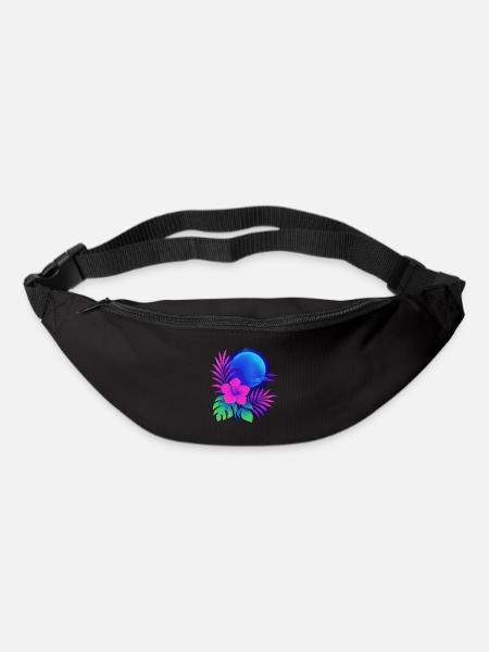 Neon Tropic Moon - Bum bag - black