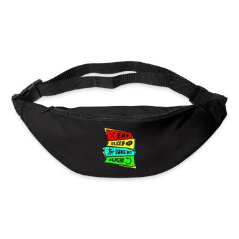 Manger, dormir, danser, répéter - Sac banane - noir - Devant