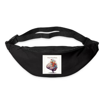 Brain Bloom: Mental Wellness Art - Sac banane - noir - Devant
