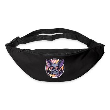 Fledermaus Cool Comic - Gürteltasche - Schwarz - Vorne