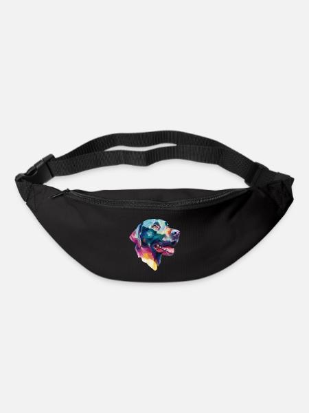 Low Poly Labrador Retriever Design - Bum bag - black