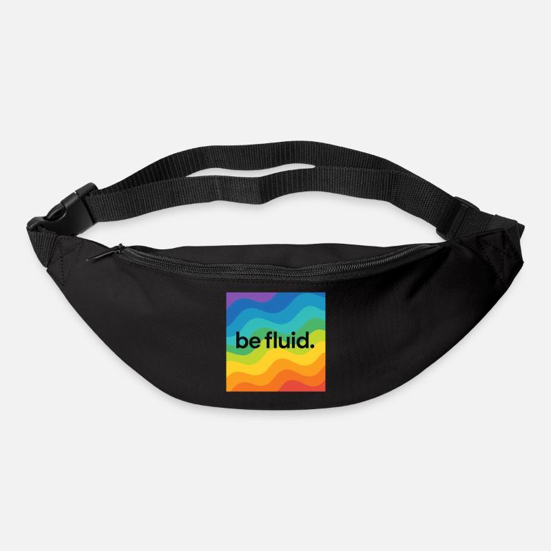 Be Fluid – LGBTQ+ Pride Design mit progressiver Bo - Gürteltasche - Schwarz
