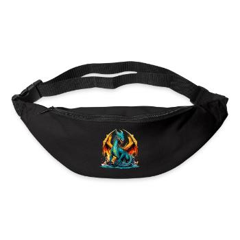 Dragon Fantaisie Magie Mysticisme Mythologie Créature - Sac banane - noir - Devant