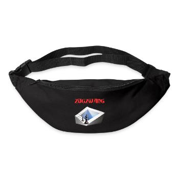ZUGZWANG, Echecs, stratégie et art optique - Sac banane - noir - Devant