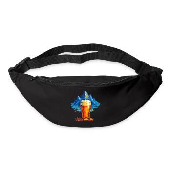 Mountain scenery with beer glass - Bum bag - black - Front