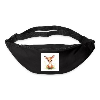 Mignon bébé cerf - Sac banane - noir - Devant