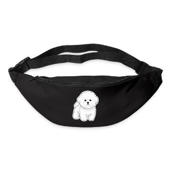 Bichon Mignon  - Sac banane - noir - Devant