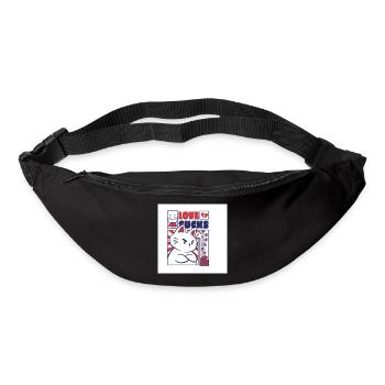 Un chat audacieux avec une déclaration d’amour sucé - Sac banane - noir - Devant