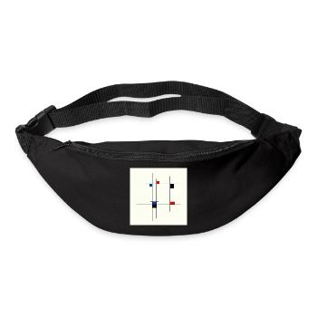 Abstract Design Line and Colors - Bum bag - black - Front