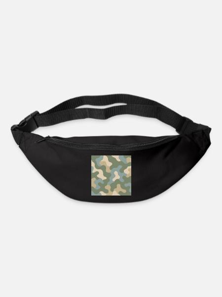 Hoodie camouflage moderne - Sac banane - noir