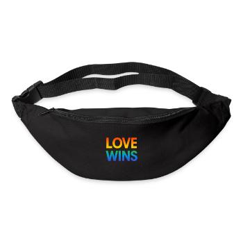 Pride Regenbogen Liebe Gleichheit Vielfalt Queer - Gürteltasche - Schwarz - Vorne
