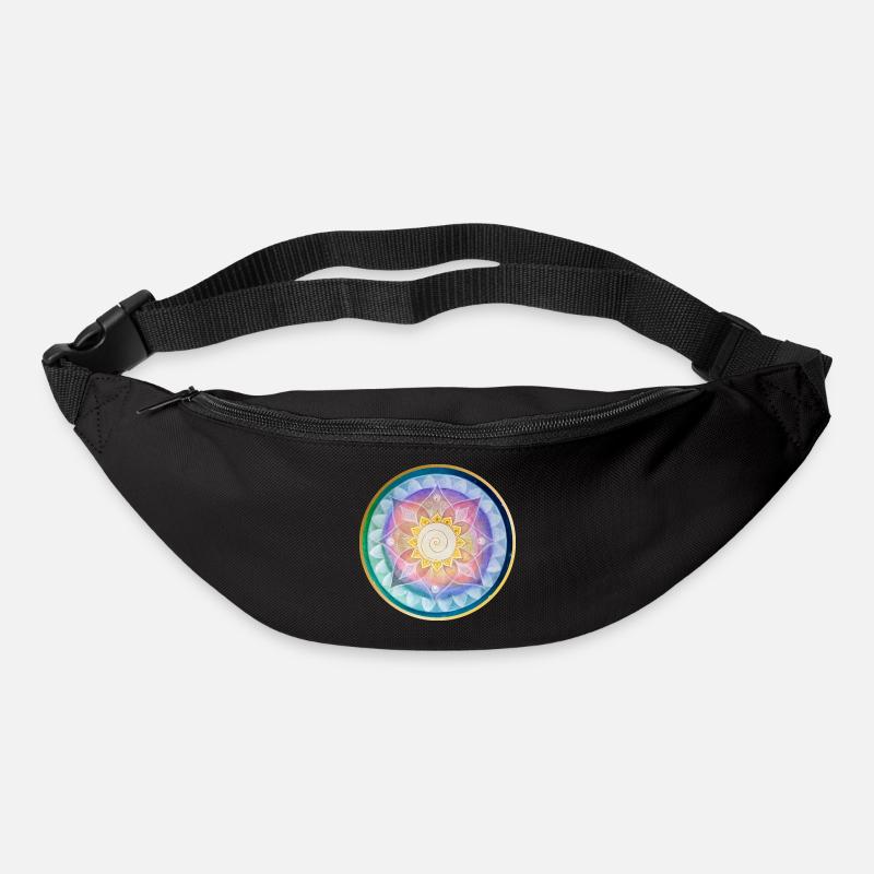 Harmonious mandala meditation design - Bum bag - black