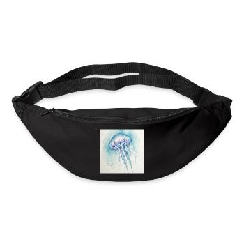Medusa-Aquarell, Ozeanblau - Gürteltasche - Schwarz - Vorne