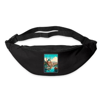 Istanbul Turquie Port Mosaïque Affiche de voyage - Sac banane - noir - Devant