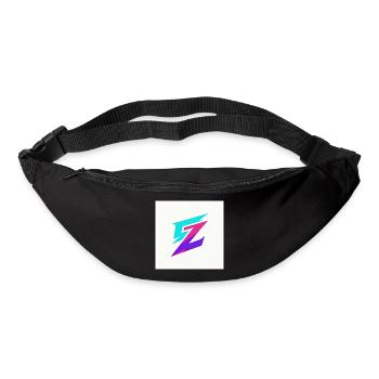 Logo en dégradé de néon en zigzag - Sac banane - noir - Devant